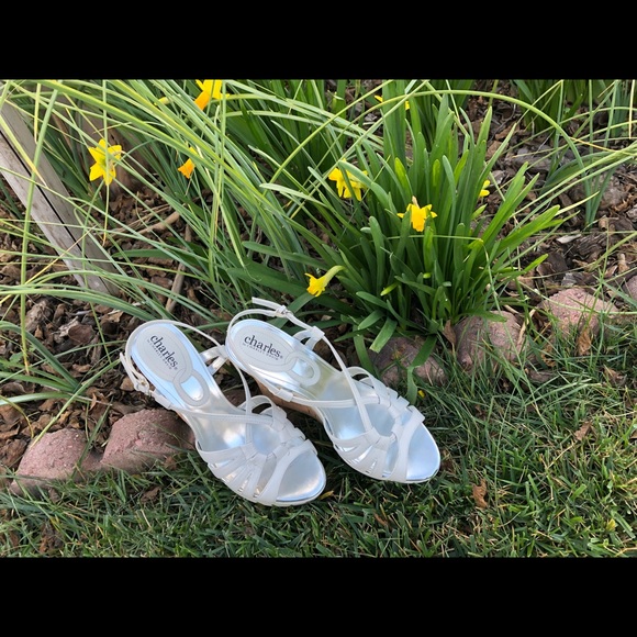 Charles David Strappy Platform Cork Wedge Sandals - Picture 3 of 5